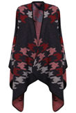 Red Black Monochrome Dogtooth Waterfall Cape