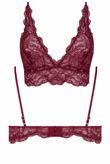 Wine Floral Laced Bralet