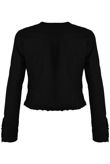Black Faux Leather PU Cropped Jacket