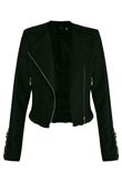 Green Faux Leather PU Cropped Jacket