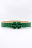 Green Interlocking G Belt Golden Buckle