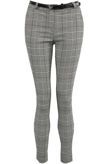 Grey Check Belted Trouser