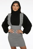 Monochrome Dogtooth Pinafore Dress