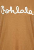 Camel Oohlala Slogan Ribbed Jumper