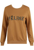 Camel FELINE Slogan Ribbed Jumper