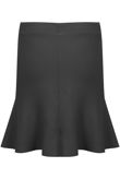 Black Frill Trim Knee Skirt