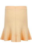 Peach Frill Trim Knee Skirt