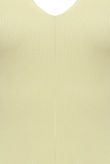 Yellow Vertical Line Detail Bodycon Dress