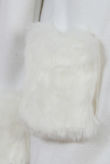 Cream Detachable Fur Detail Over Coat 