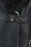 Black Fur Lined PVC Gilet