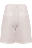 White Tailored Longline Pintuck Front Detail Tailored Shorts