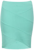 Mint Lined Wrap Short Pencil Skirts