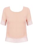 Pink Open Back Short Sleeve Top