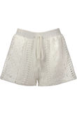 White Crochet Lace Line Shorts