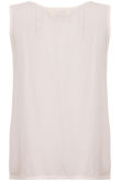White Embroidered Tie Neck Tops