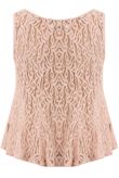 Pink Lace Textured Sleeveless Top