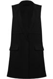 Black Tailored Side Pocketed Waistcoat