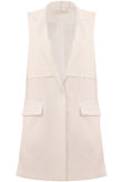 Cream Tailored Side Pocketed Waistcoat