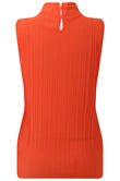 Orange High Neck Frill Tops