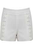 White Lace Lock Shorts