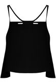 Black Front Cut Out Crop Tops