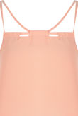 Pink Front Cut Out Crop Tops