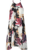 Pink Floral Halter-Neck Tunic