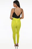 Lime Cross Over High Waisted Trousers