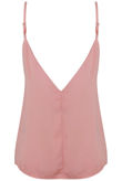 Rose Lace Plunge Neck Deep Back Cami 