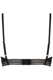 Black Mesh Crossover Lace Border Bralet