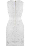 White Floral Crochet Textured Lace Dress
