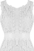 White Floral Crochet Textured Lace Dress