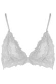 White Crochet Floral Mesh Bralet 