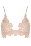 Floral Crochet Triangle Bra In Rose