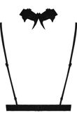 Black Crochet Lace Choker Neck Bralet