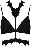 Black Crochet Lace Choker Neck Bralet
