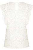 White Floral Lace Crochet Layered Sleeve Crop Tops