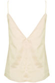 Cream Satin Netted Crop Tops