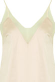 Cream Satin Netted Crop Tops