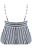 Navy Stripes Wrap Knot Cami