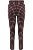 Wine Tartan Slim Fit Trouser