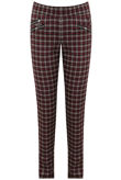 Wine Tartan Slim Fit Trouser