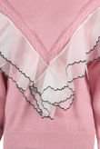 Frill Trim Mock Neck Jumper