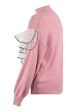Frill Trim Mock Neck Jumper
