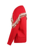 Red Sequin Fringe Trim Jumper