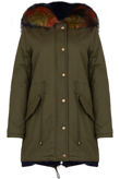 Khaki Parka with Fur Hood & Lining