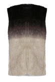 Black & Cream Two Tone Fur Body Gilet 