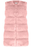 Pink Layer Fur Long Gilet