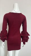 Wine Soft Knit Jumper Dress