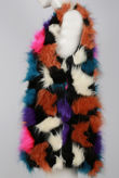 Purple And Orange Multicolour Fur Gilet
